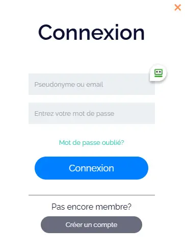 Connexion des membres du CBET CASINO